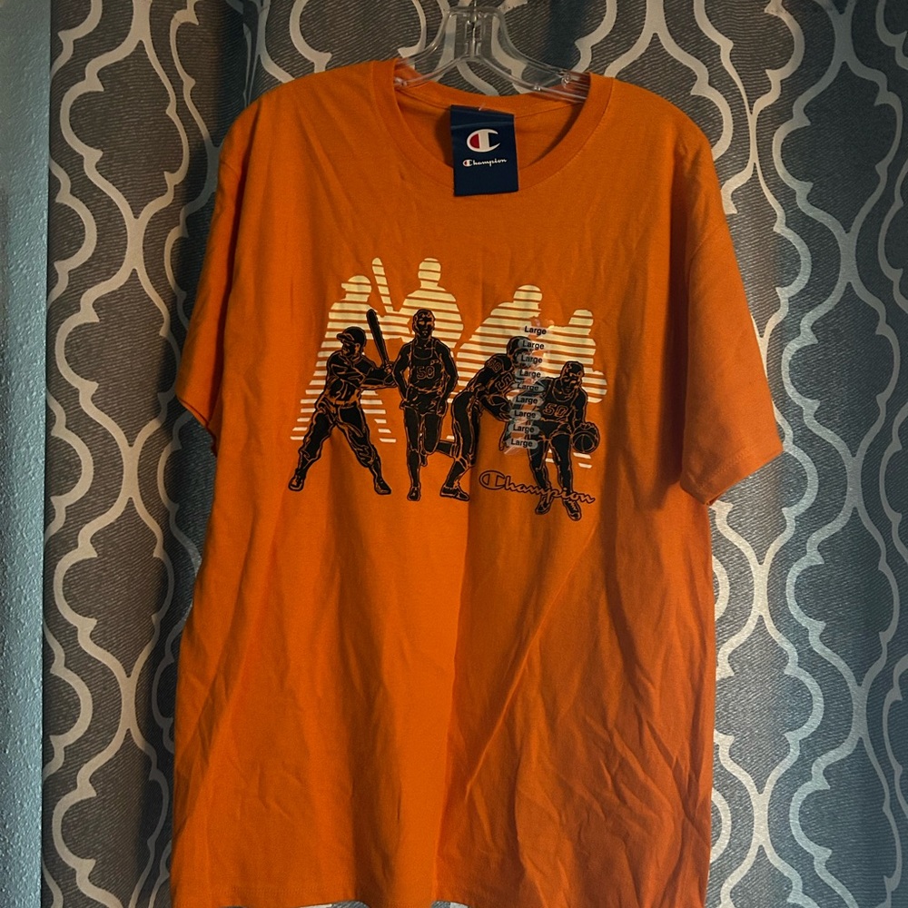 Champion Men's Bold Orange Graphic Tee